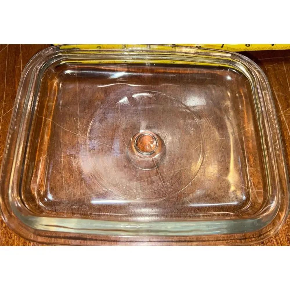 Corning Pyrex Casserole Rectangle P-4-C Clear Glass Replacement Lid Fits  1.5 qt - Picture 10 of 10